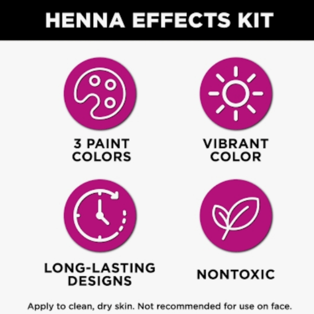 Henna Effects Body Art Paint Kit Tulip Body Art Cosmetics Tattoo - Picture 2 of 7